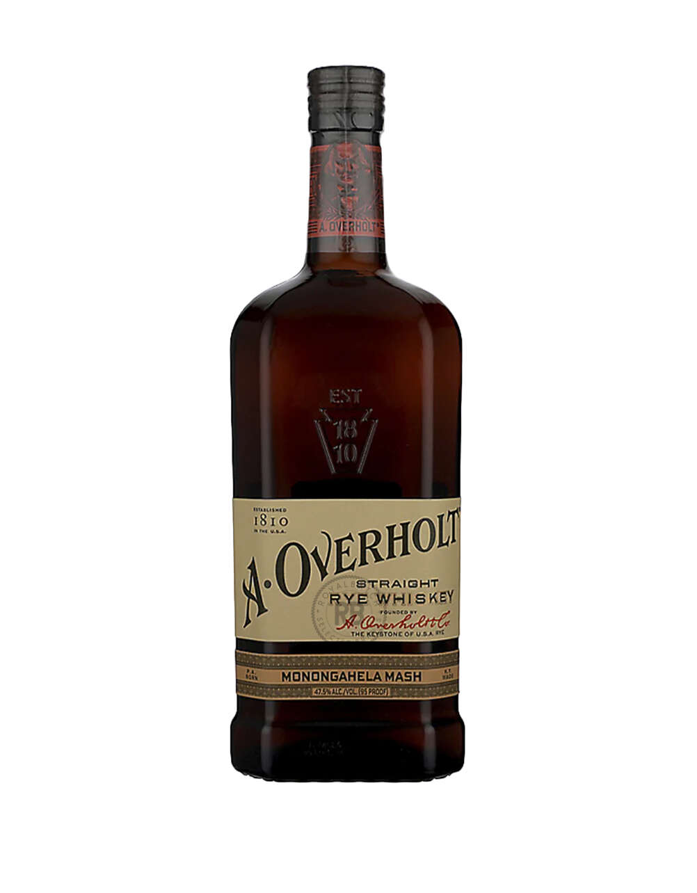 A. Overholt Monongahela Mash Straight Rye Whiskey
