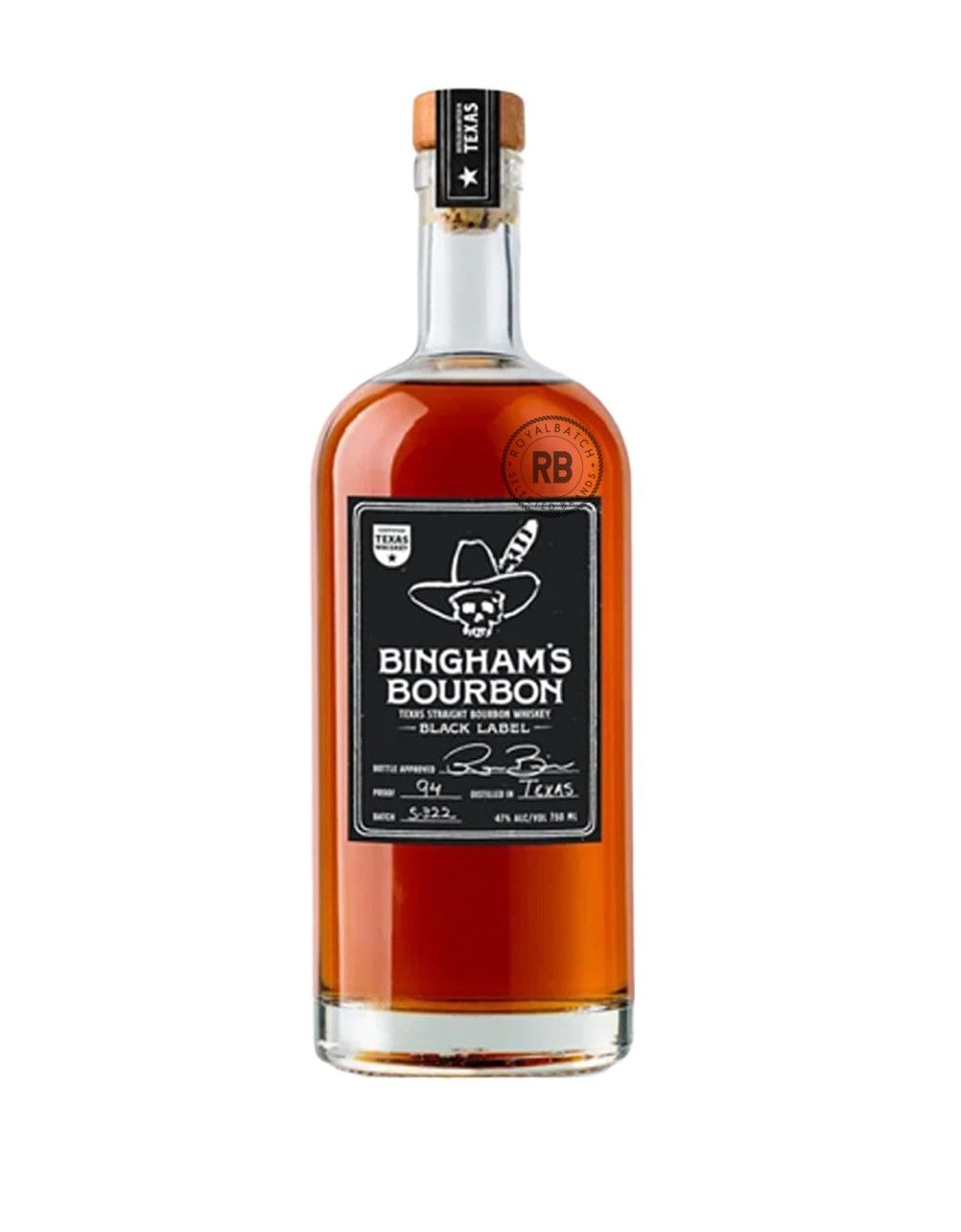 Binghams Black Label 5 Year Old Texas Straight Bourbon Whiskey