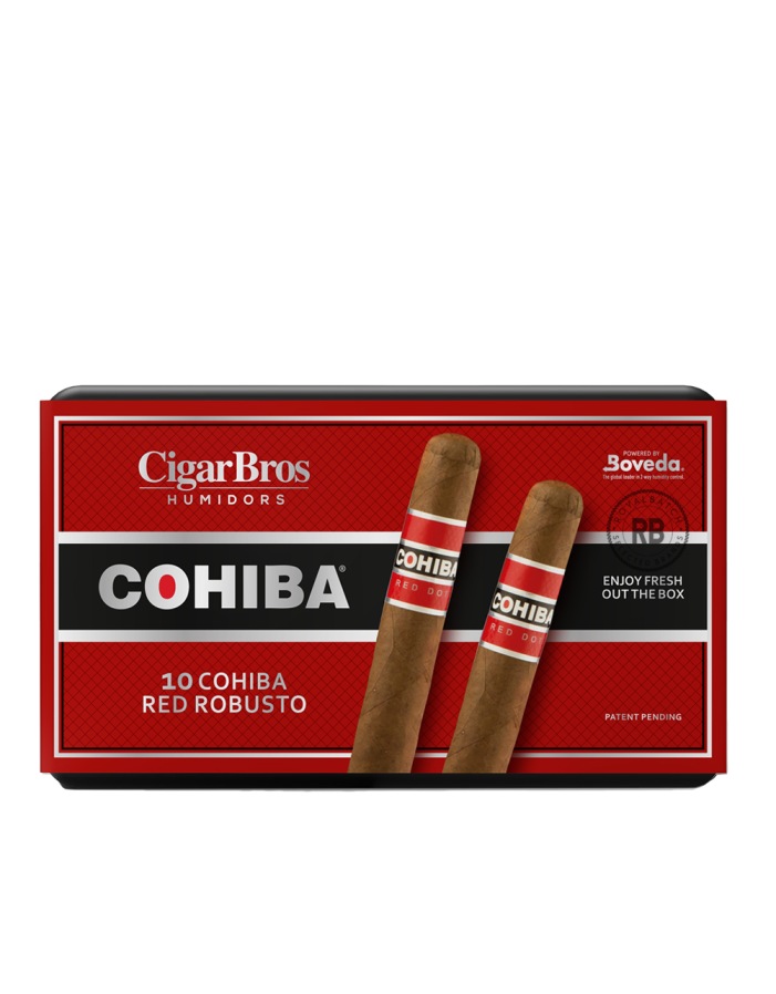 Cohiba Red Robusto 10 Pack Cigars with Humidor by CigarBros