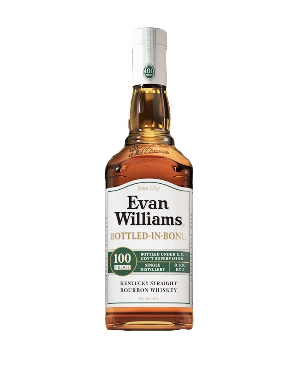 Evan Williams White Label Bottled-in-bond 100 Proof Bourbon Whiskey