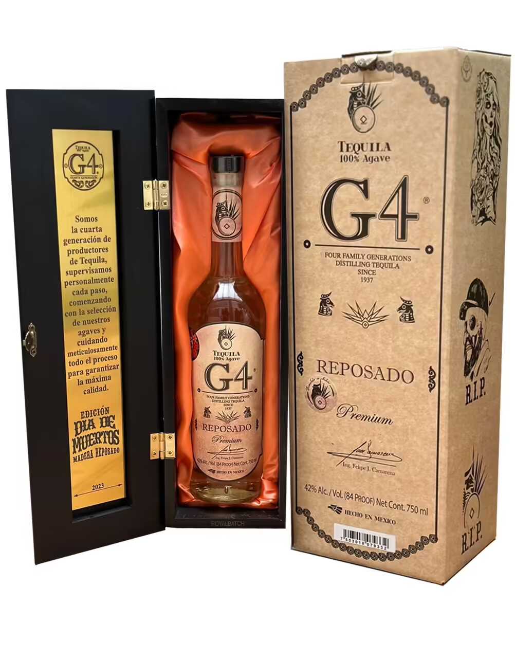 G4 Reposado Edition Dia de Muertos de Madera Tequila