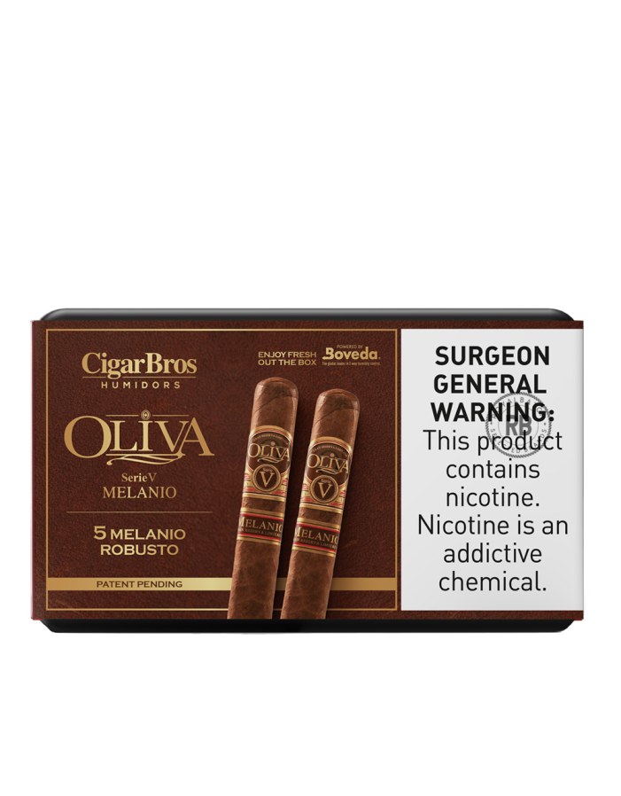 Oliva Melanio Robusto 5 Pack Cigars with Humidor by CigarBros