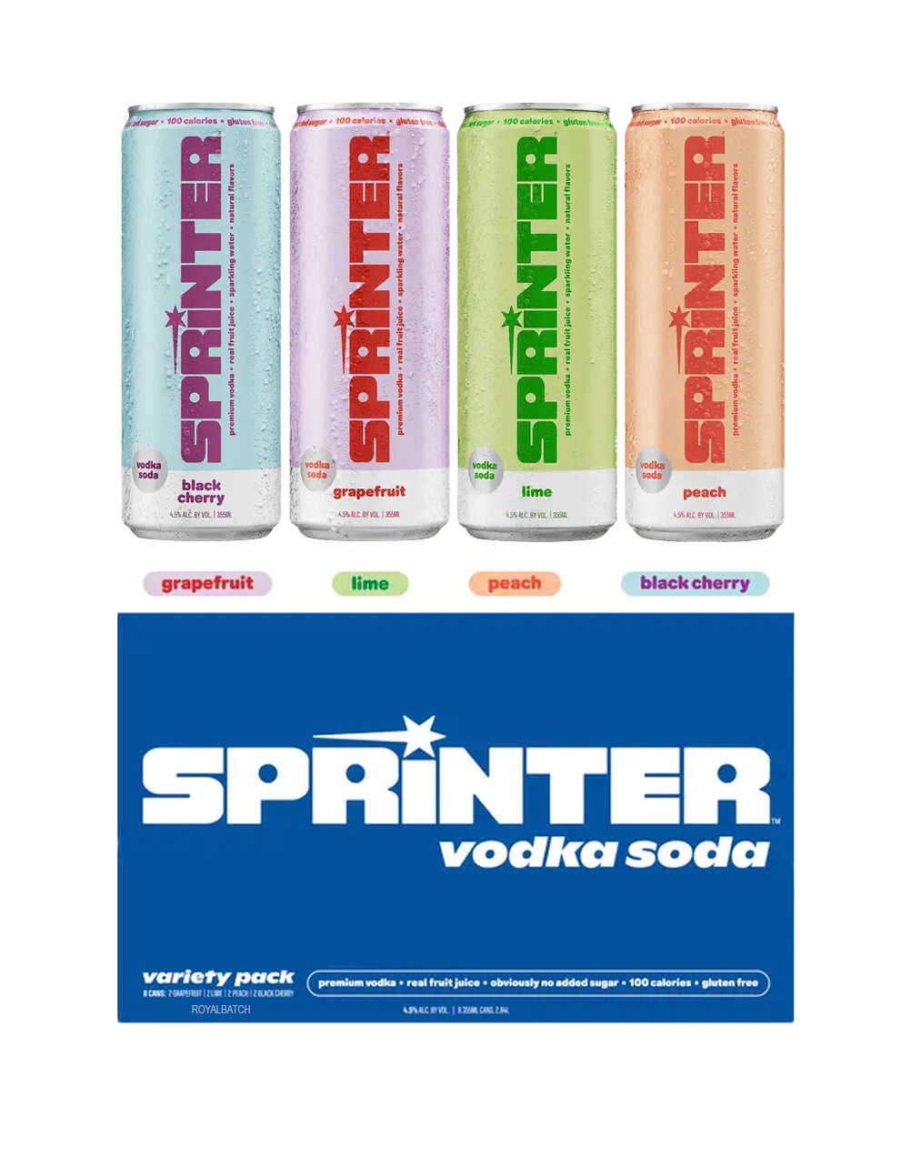 Sprinter Vodka Soda Variety Pack by Kylie Jenner 8 x 355ml