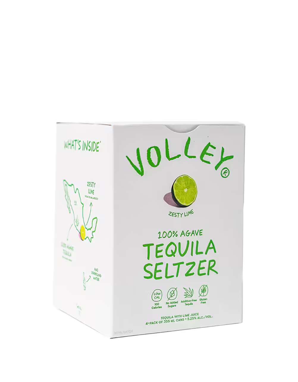 Volley Zesty lime Canned Cocktails 4 Pack x 355ml