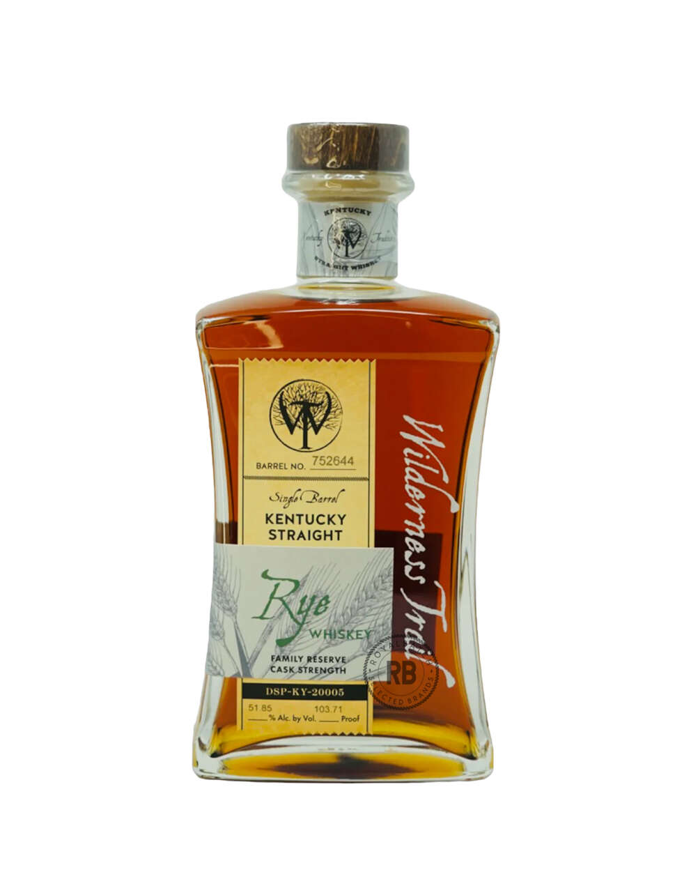 Wilderness Trail Single Barrel Kentucky Straight Rye Whiskey (Barrel no. 752505)