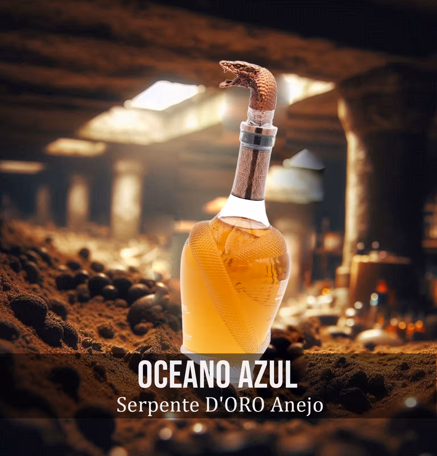 Oceano Azul Serpente D'ORO Anejo Tequila