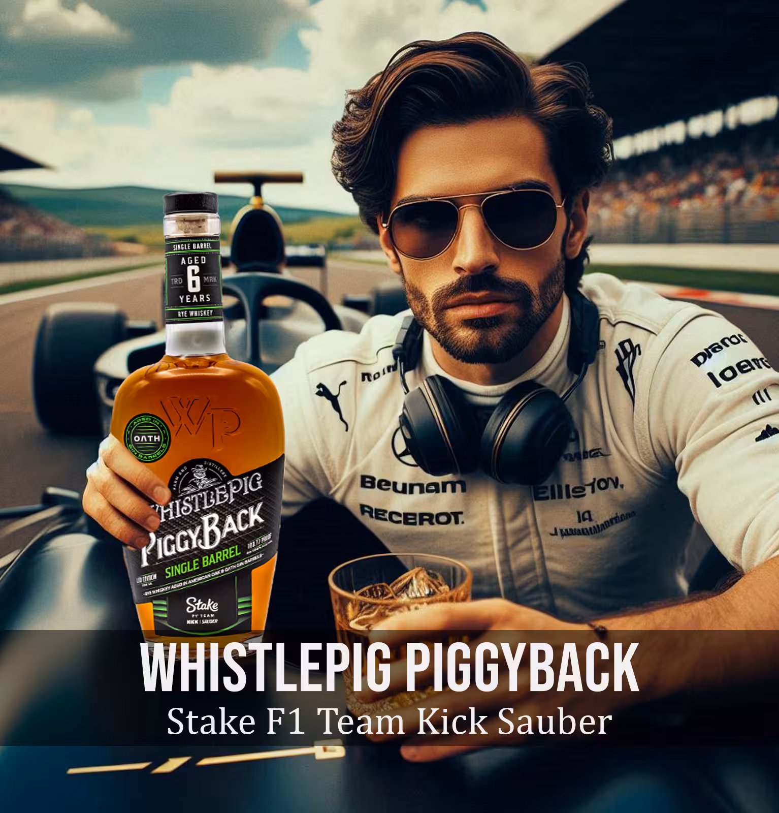 WhistlePig PiggyBack Stake F1 Team Kick Sauber Single Barrel Rye Whiskey