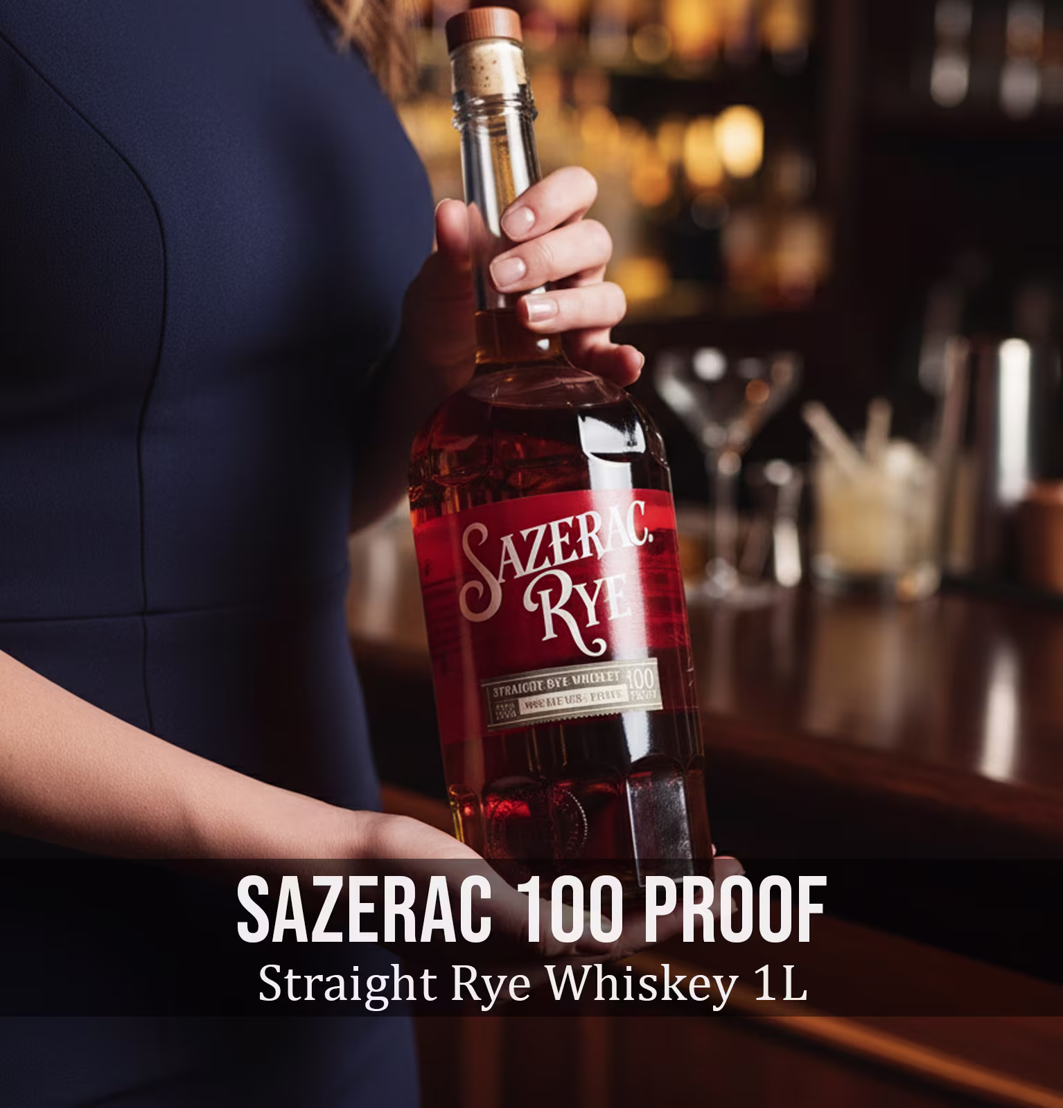 Sazerac 100 Proof Straight Rye Whiskey 1L