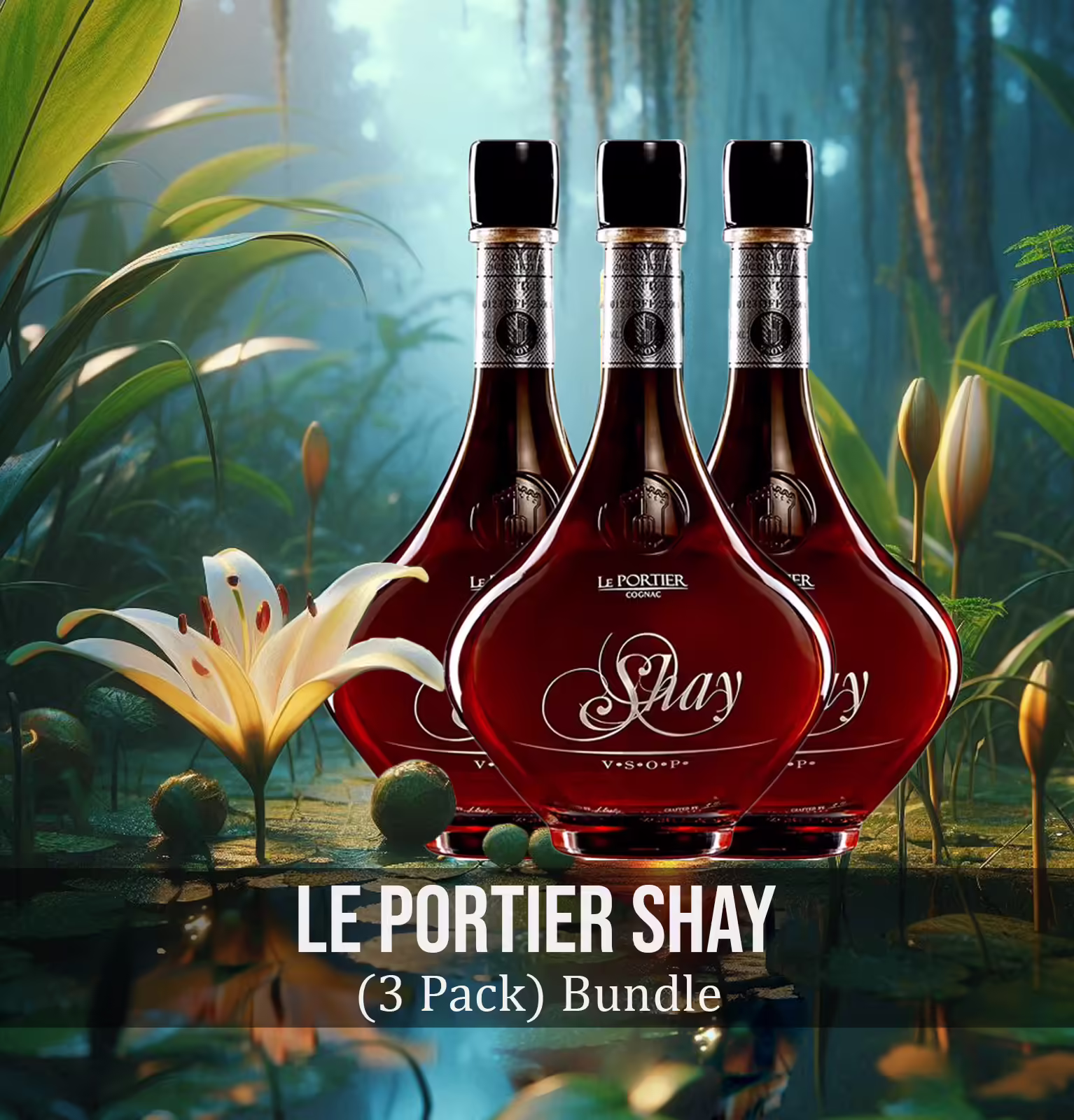 Le Portier Shay VSOP Cognac (3 Pack) Bundle #084