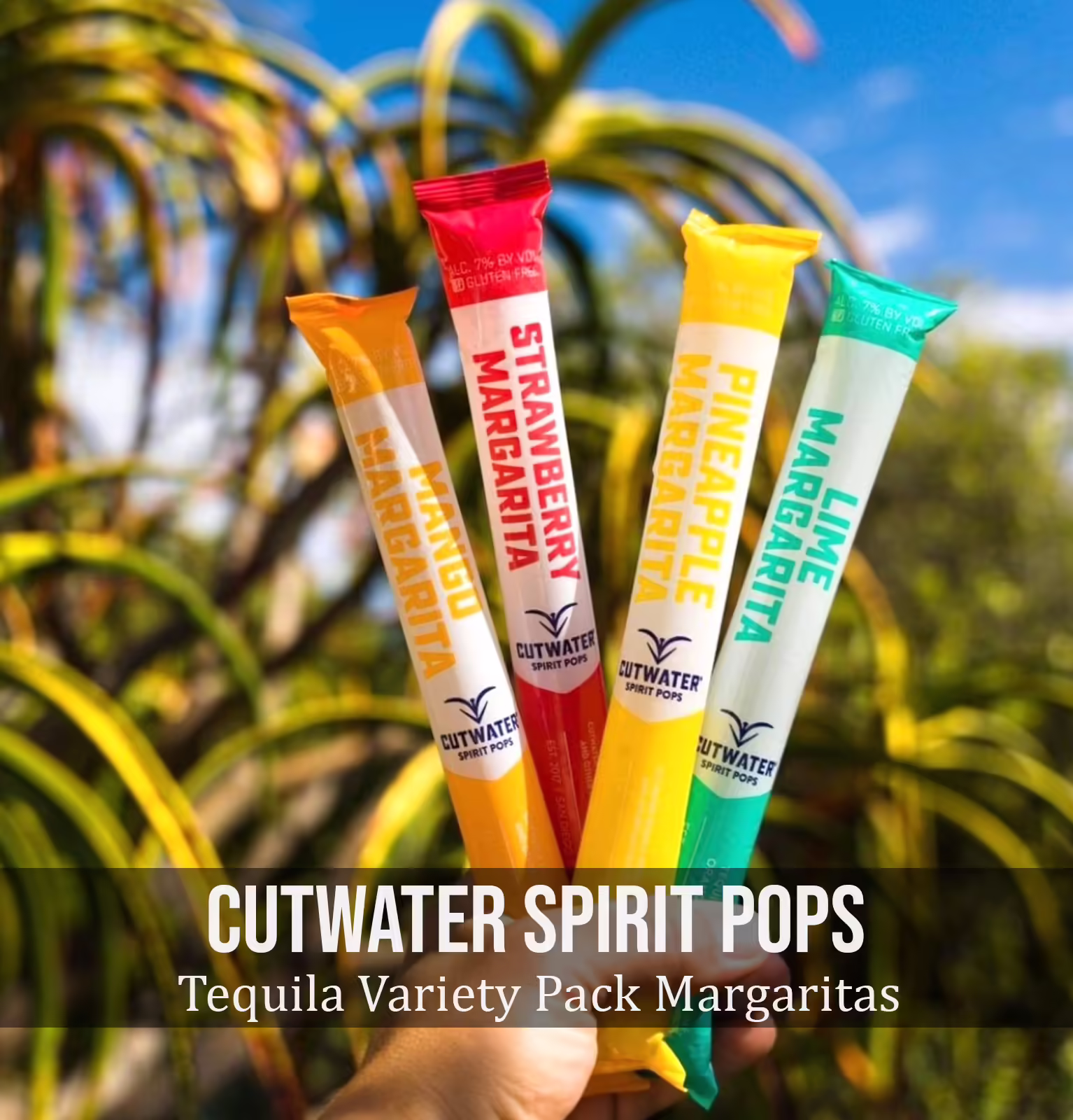 Cutwater Spirit Pops Tequila Variety Pack Margaritas (12 Pops) x 100ml