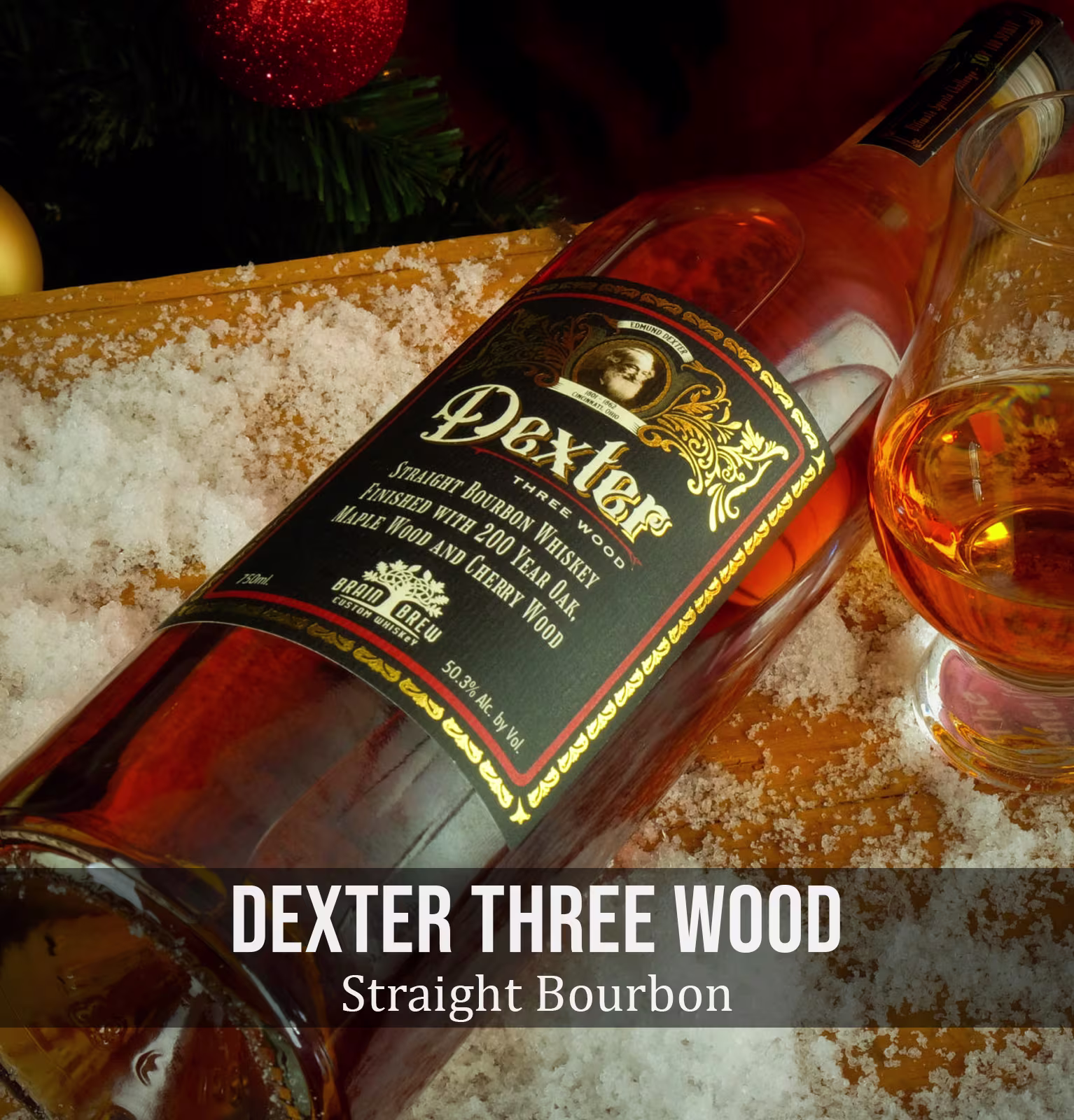 Dexter Three Wood Straight Bourbon Whiskey