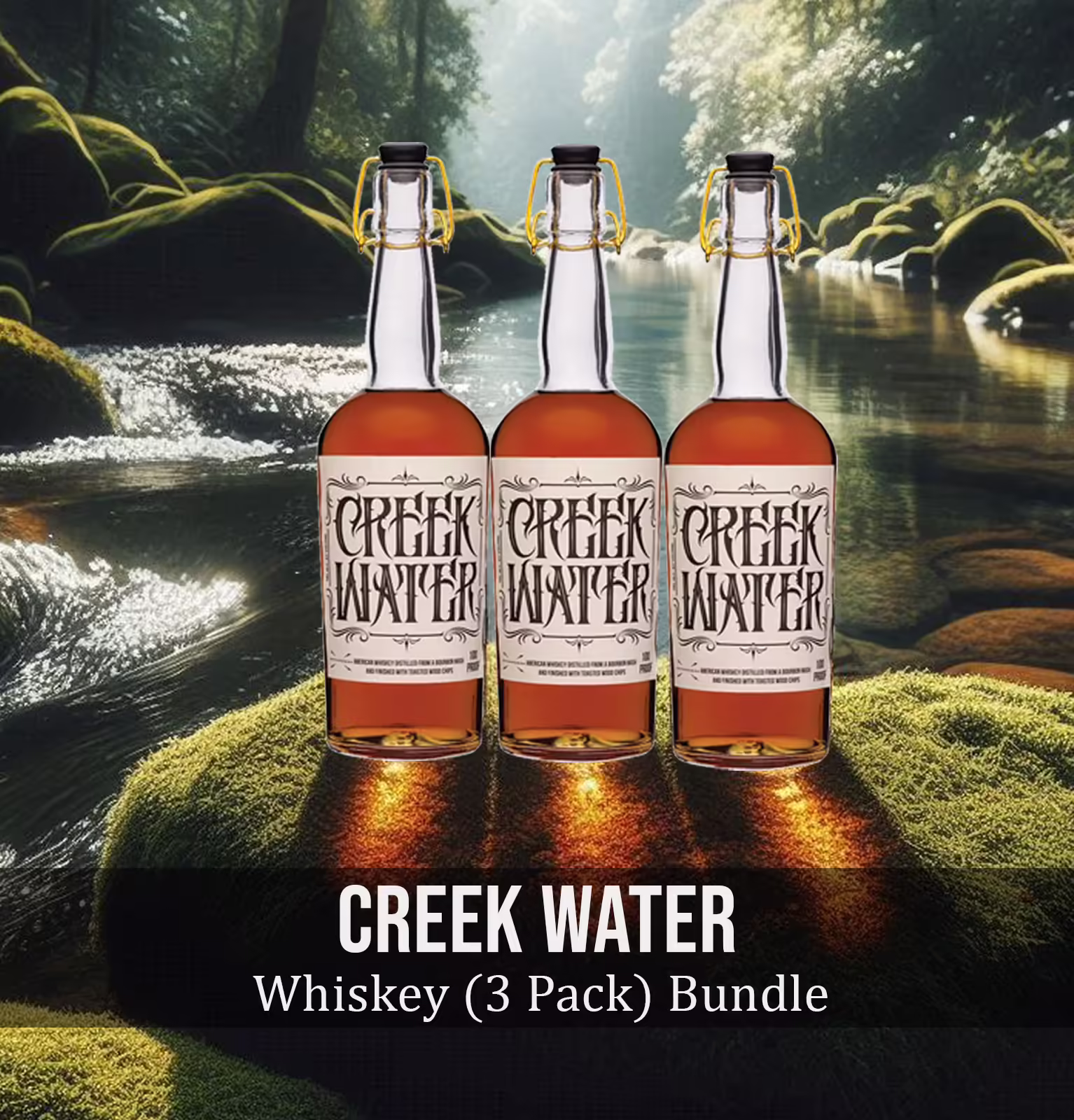 Creek Water Whiskey (3 Pack) Bundle #077