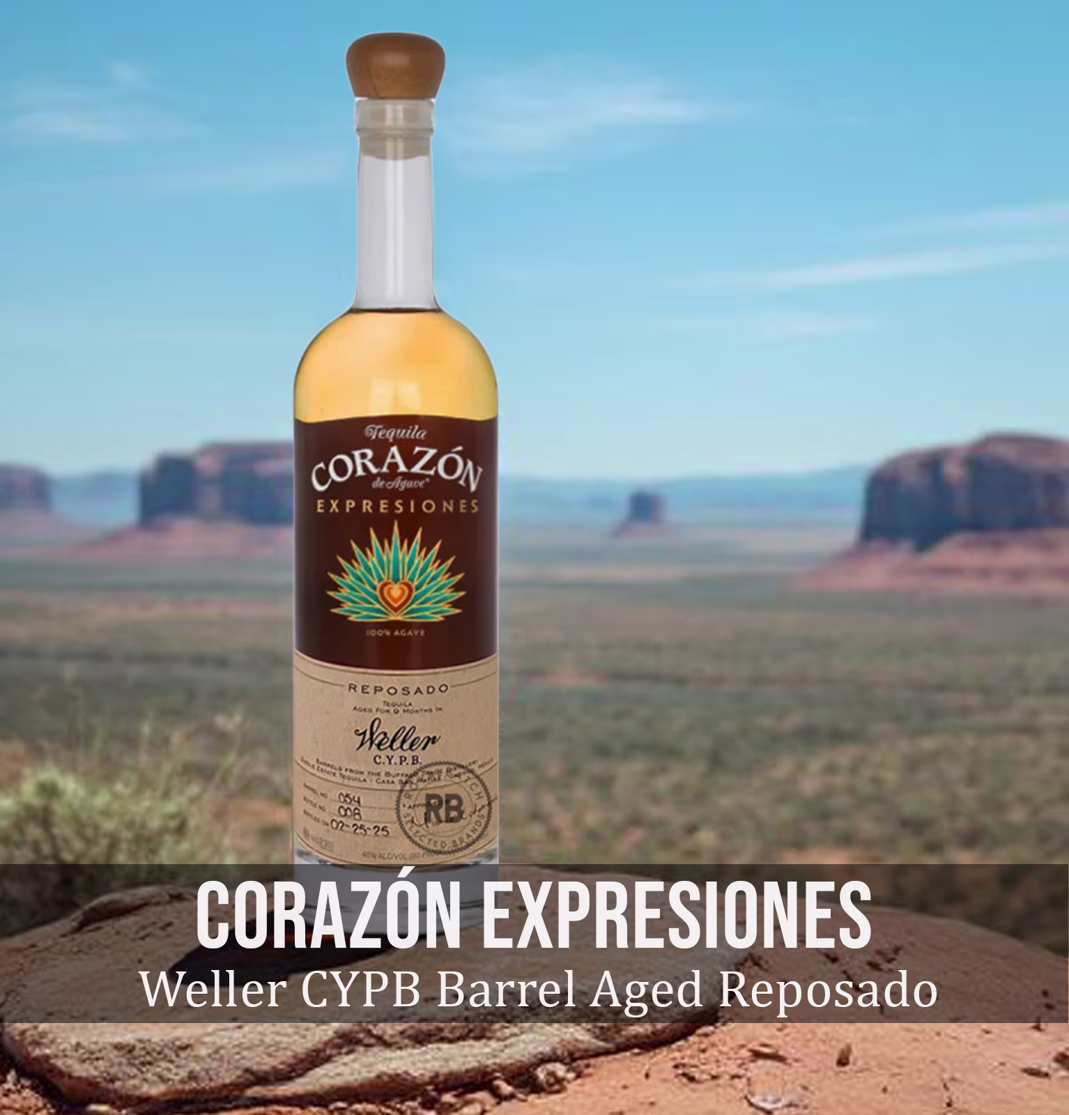 Corazón Expresiones Weller CYPB Barrel Aged Reposado Tequila