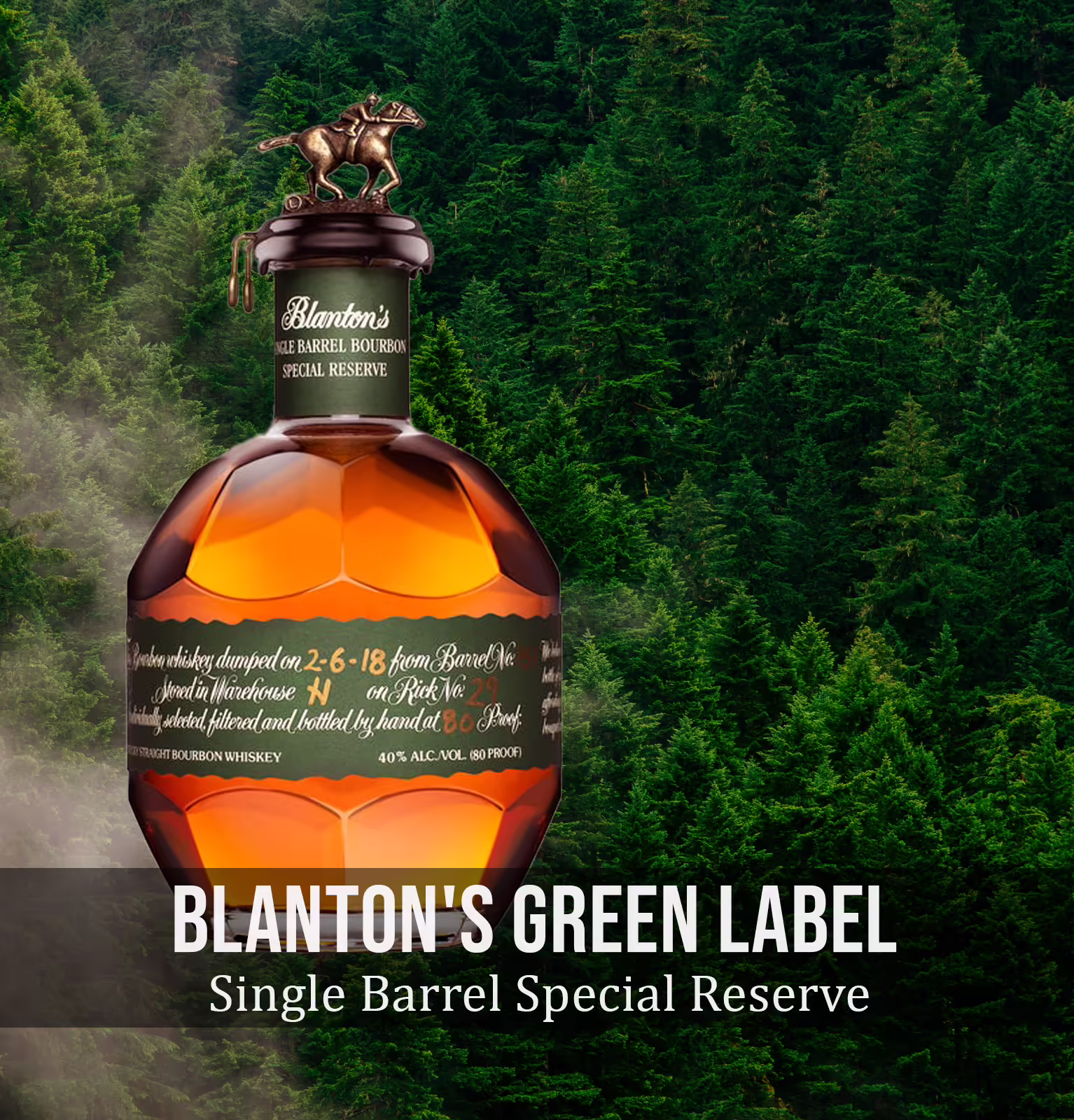 Blantons Green Label Single Barrel Special Reserve Bourbon Whiskey