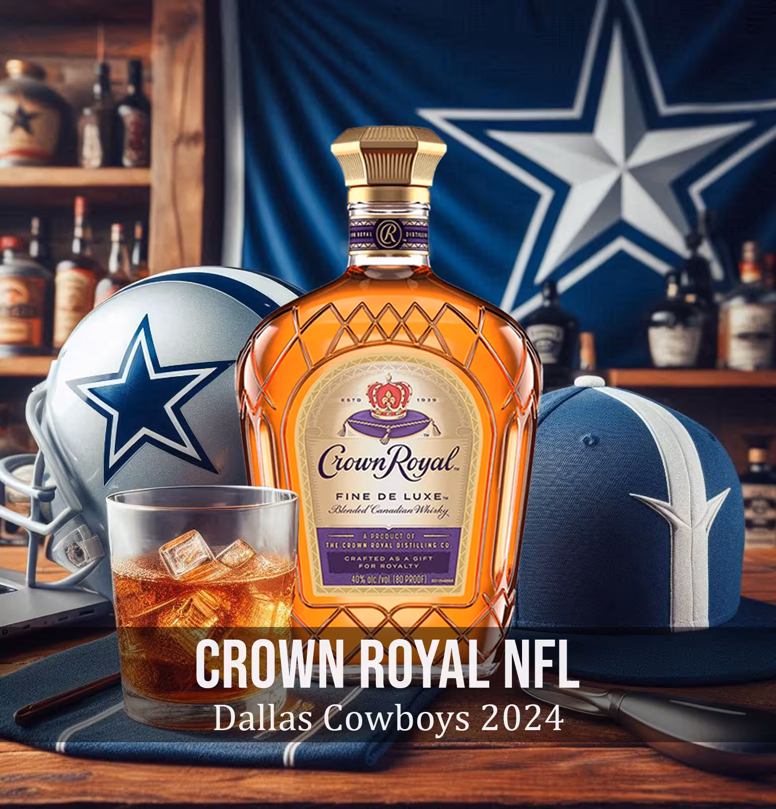 Crown Royal Dallas Cowboys 2024 NFL Edition Blended Canadian Whisky