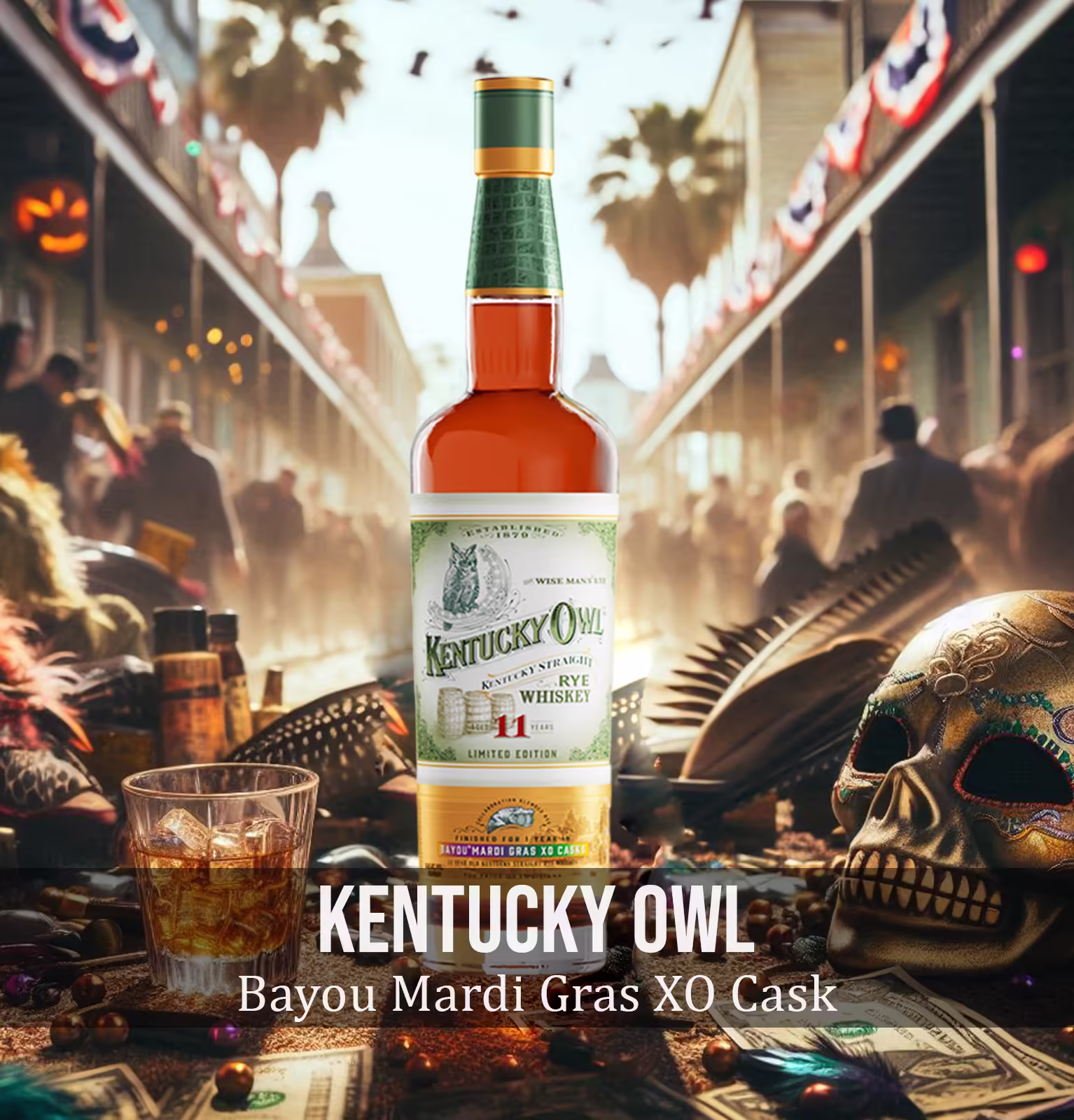 Kentucky Owl Bayou Mardi Gras XO Cask Rye Whiskey Limited Release