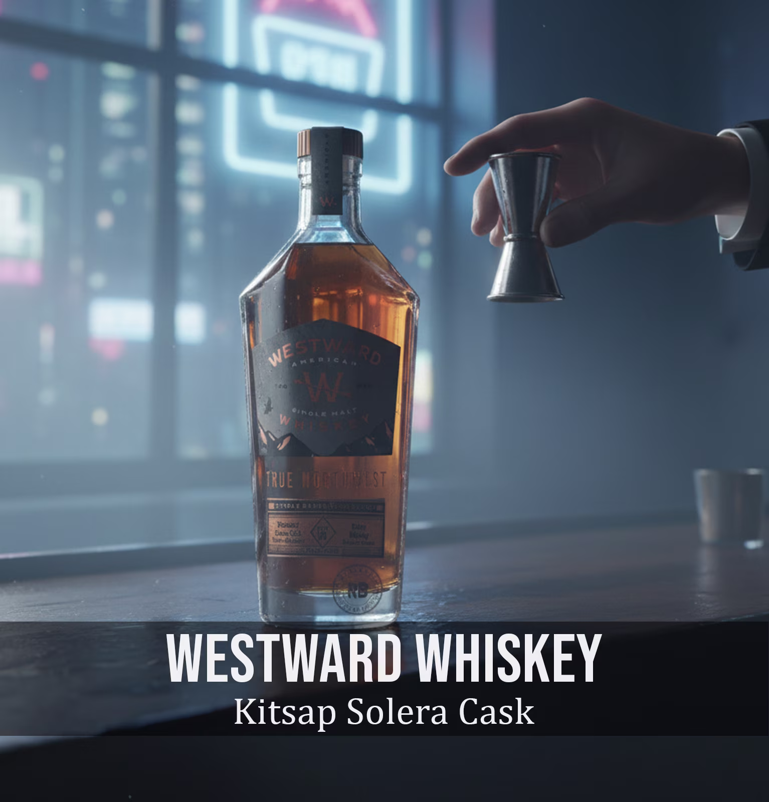 Westward Single Barrel Selection Kitsap Solera Cask Exclusive Release Bourbon Whiskey