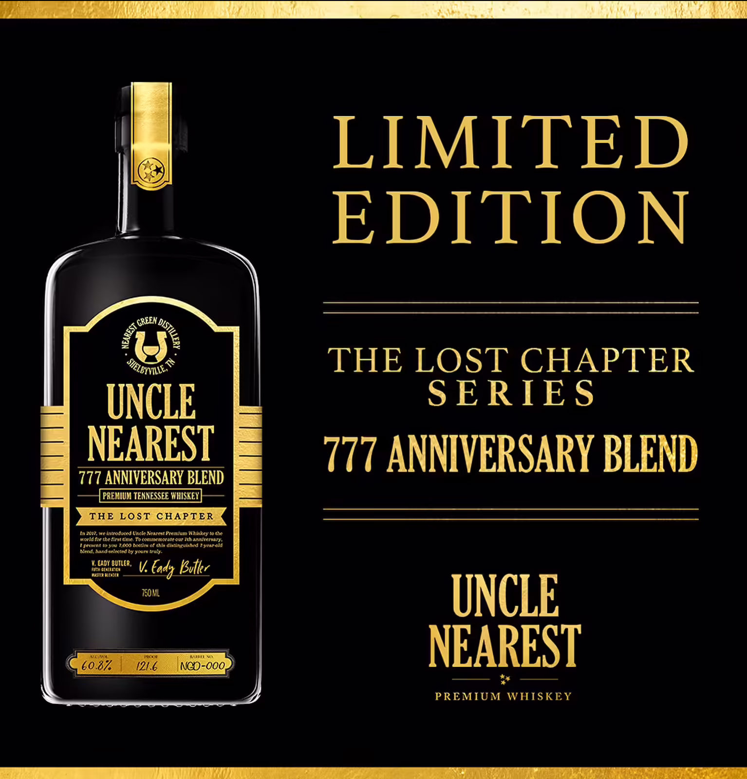 Uncle Nearest 777 Anniversary Blend Whiskey The Lost Chapter