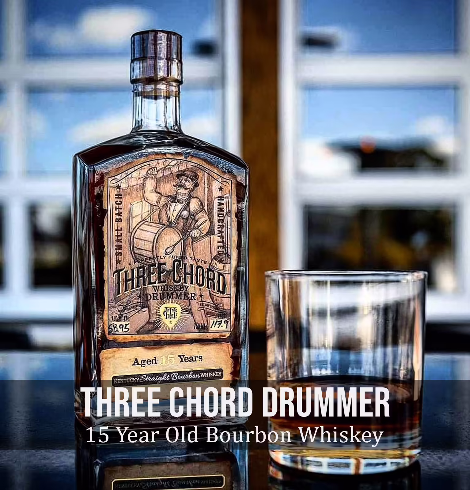 Three Chord Drummer 15 Year Old Bourbon Whiskey