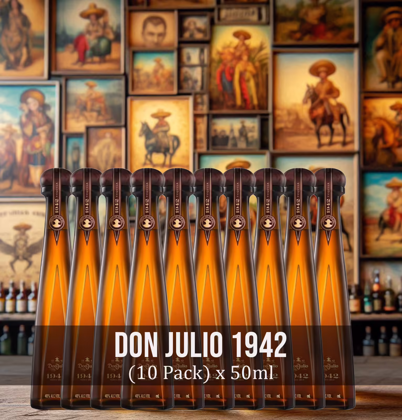 Don Julio 1942 Anejo Tequila (10 Pack) x 50ml Bundle #027