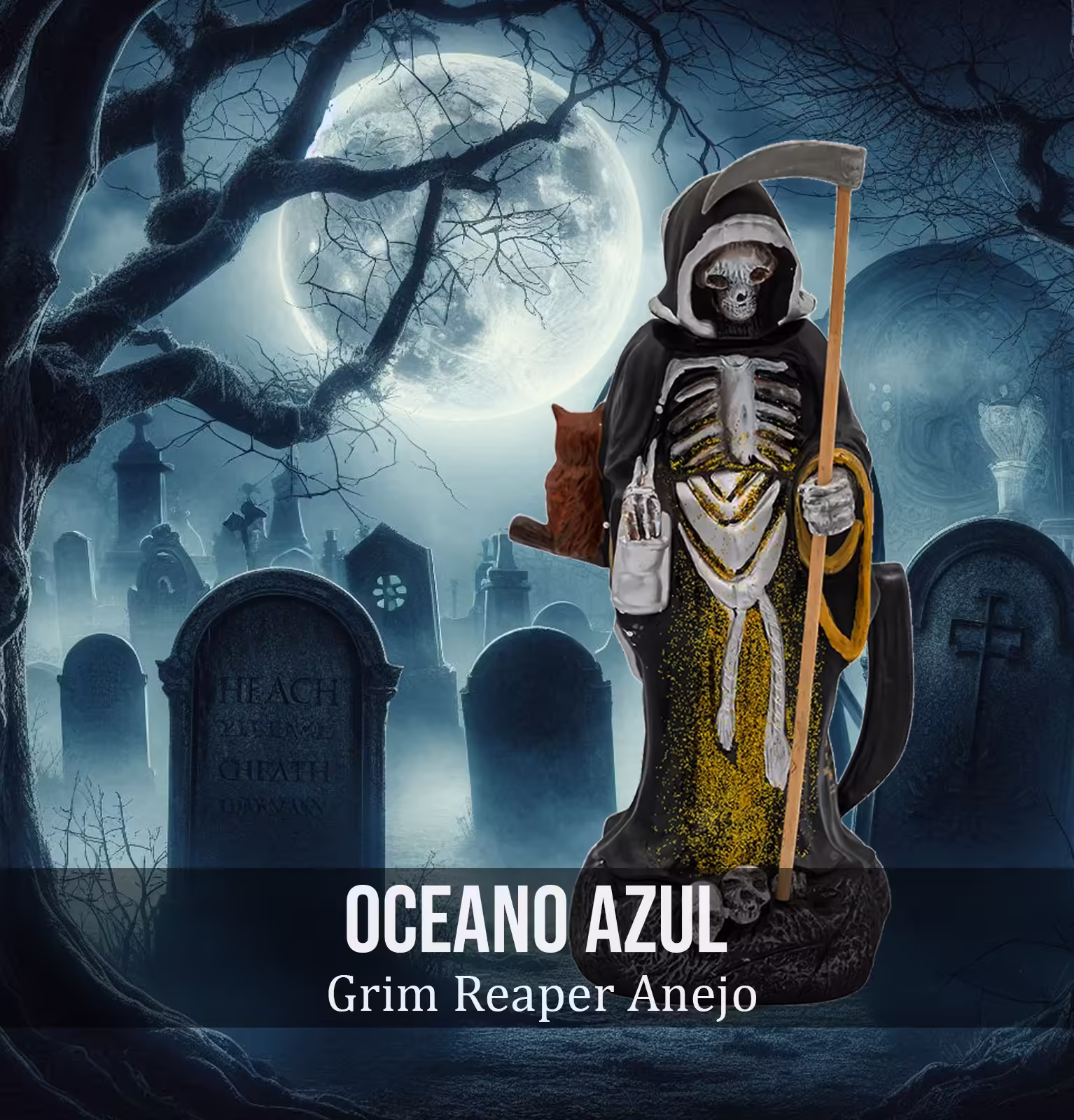 Oceano Azul Grim Reaper Anejo Tequila 1L