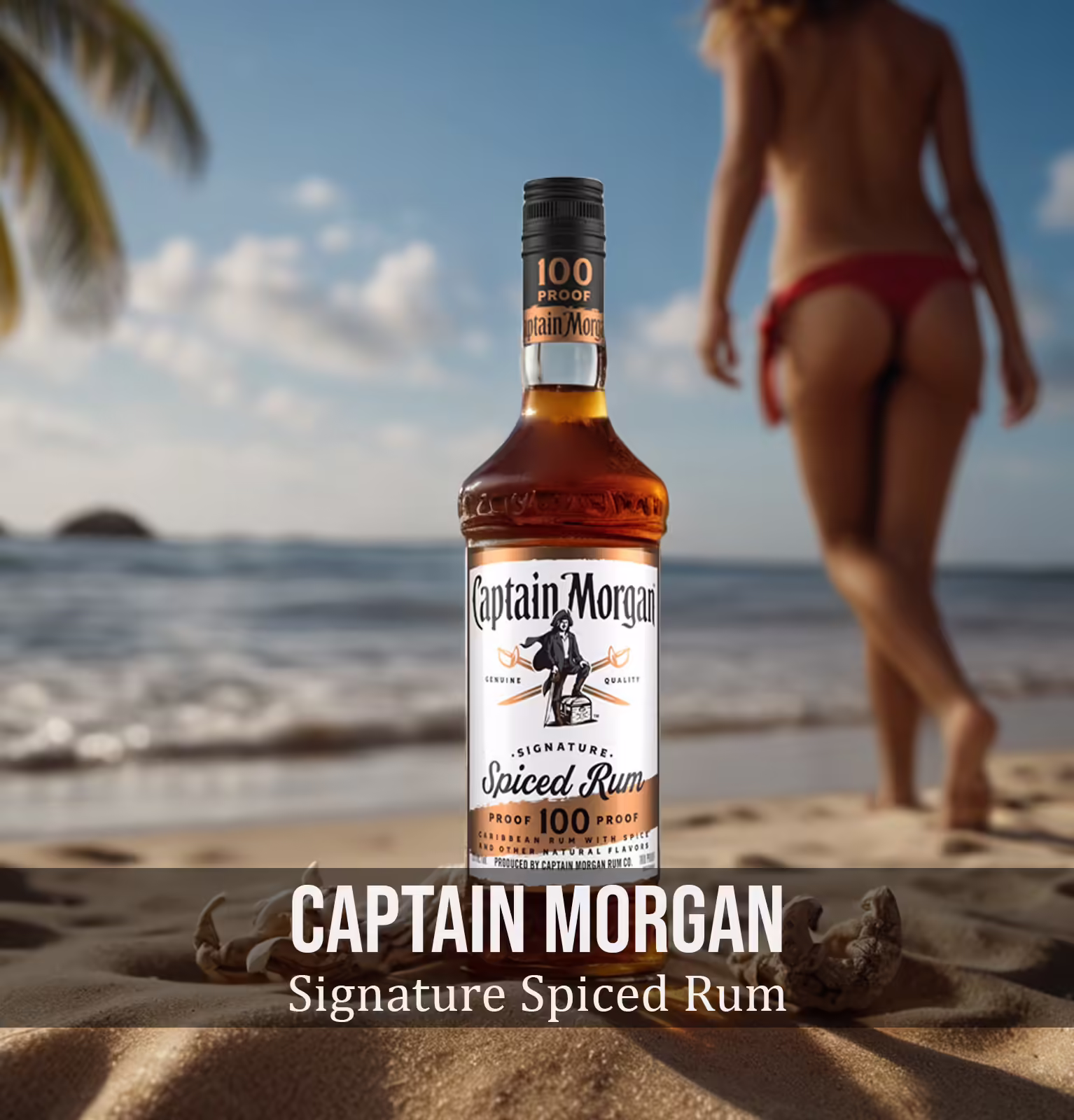 Captain Morgan 100 Proof Spiced Rum 1.75L