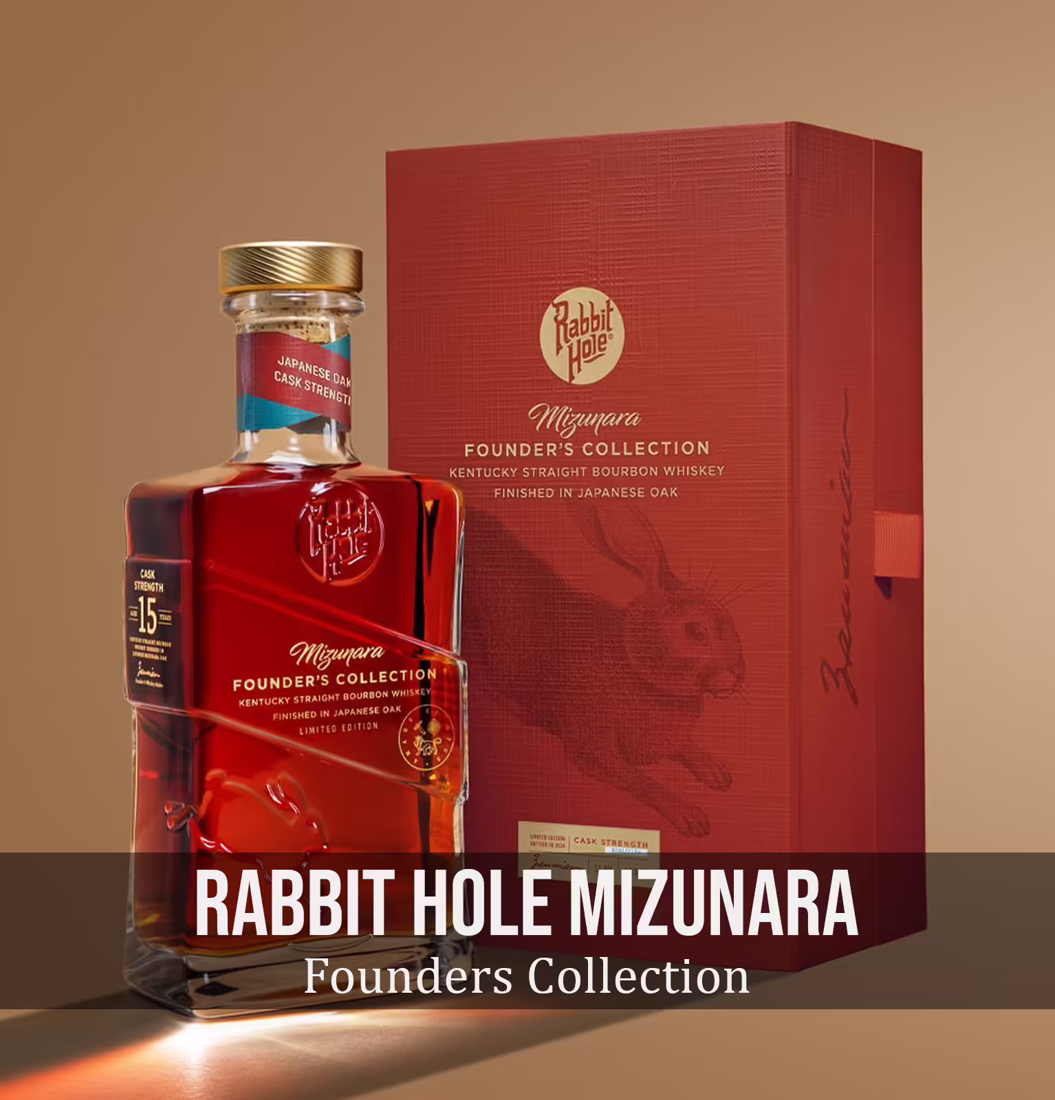 Rabbit Hole Mizunara Founders Collection 15 Year Old Kentucky Straight Bourbon Whiskey