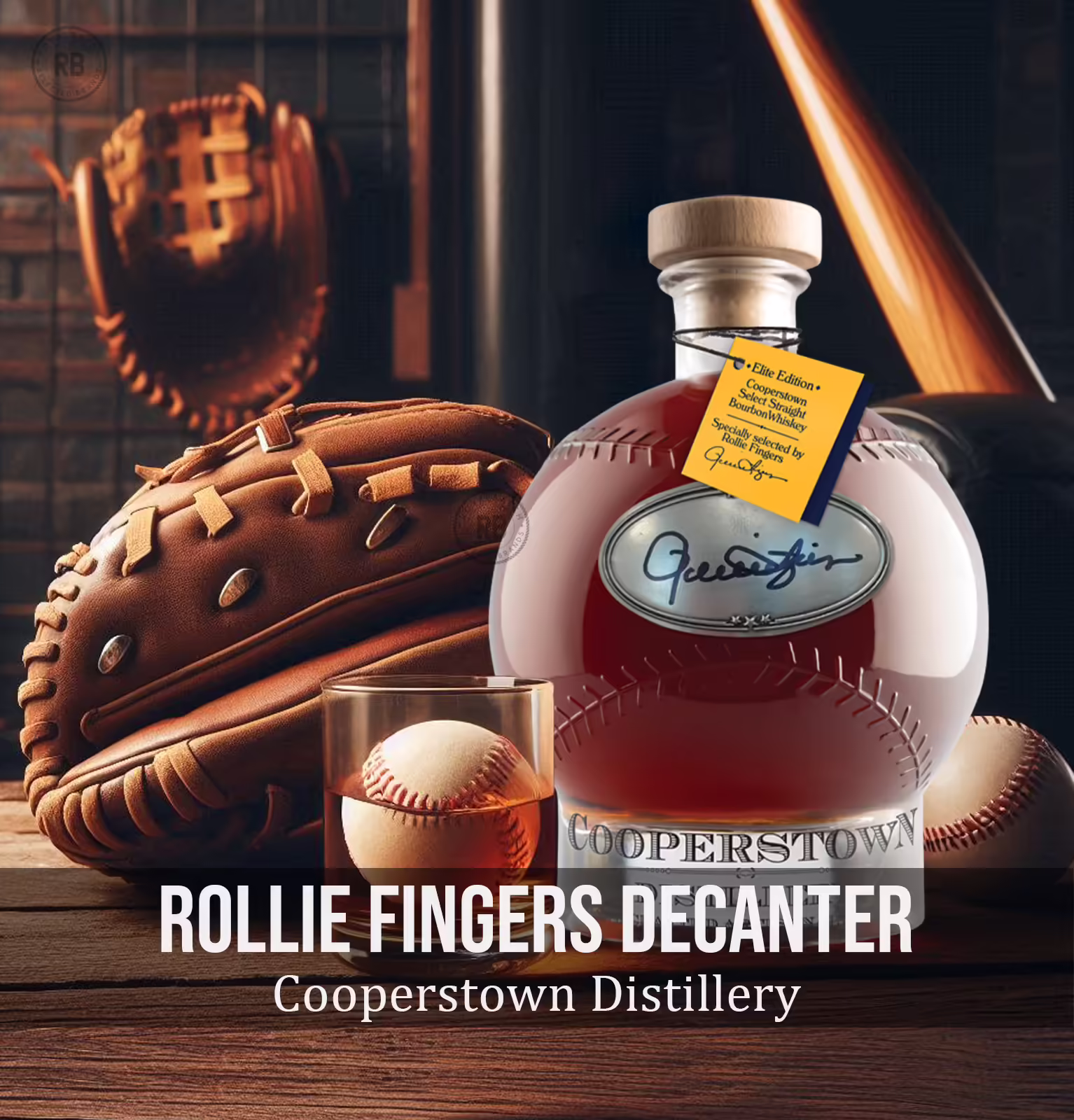 Cooperstown Select Straight Bourbon Whiskey Elite Edition Hand-Signed by Rollie Fingers